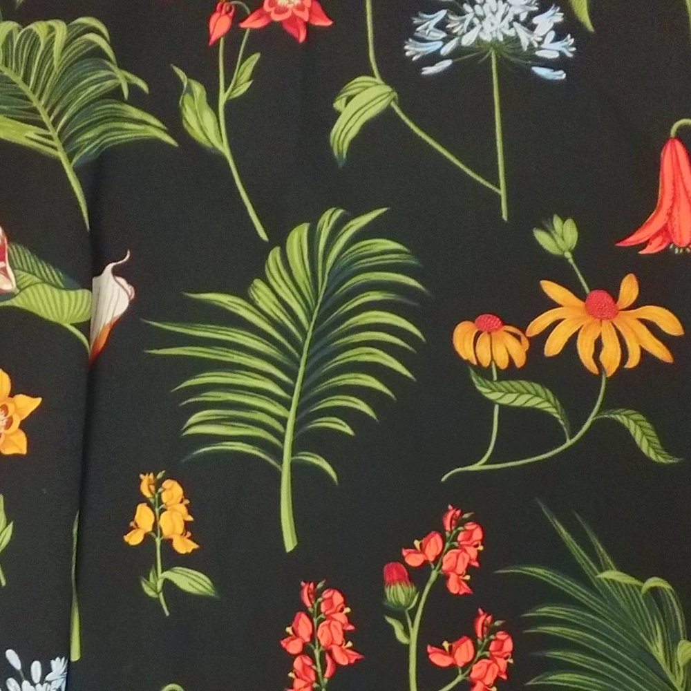 High waisted floral full skirt